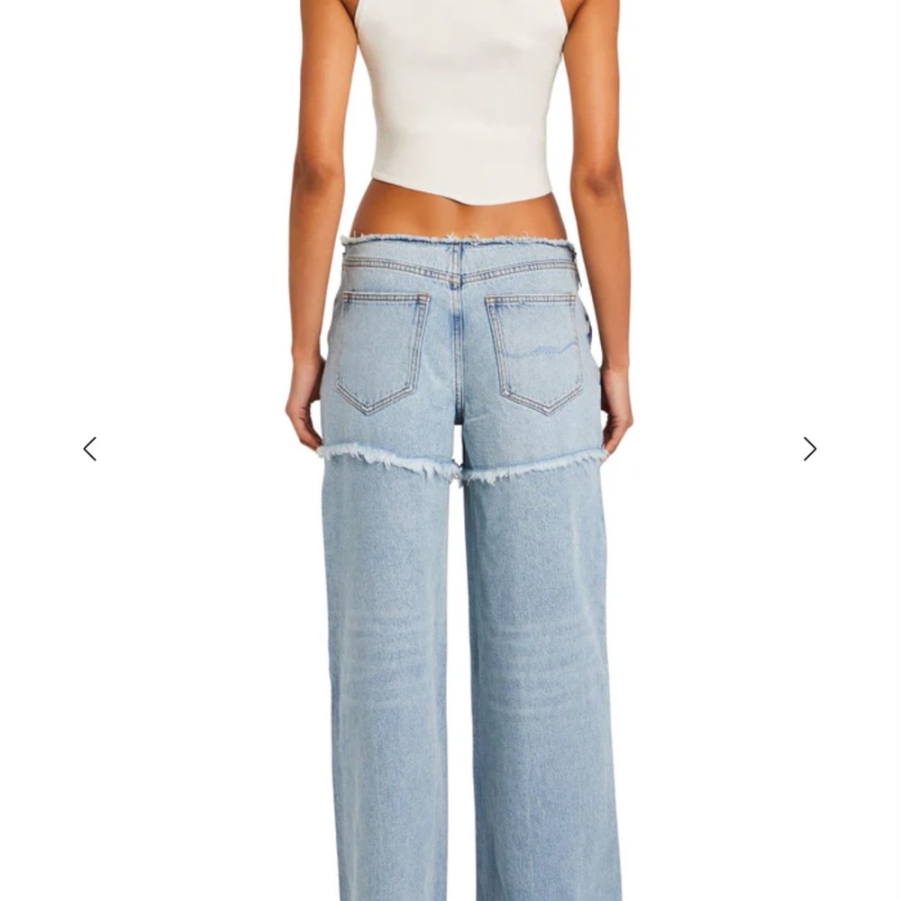 SER.O.YA Blue Flare Wide Leg Jeans - Picture 3 of 4